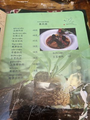 Menu  at Lhasa Karpo @ Lashagabu Coffee Vegetarian Restaurant and Bar in Tibet