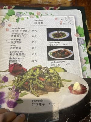 Menu  at Lhasa Karpo @ Lashagabu Coffee Vegetarian Restaurant and Bar in Tibet