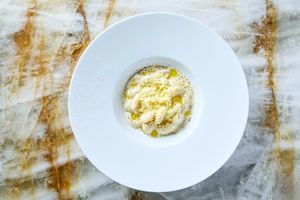 Cashew & Pepe: potato gnocchi with cashew cream and Lampong black pepper at Linfa da Visionnaire - Piazza Cavour in Milan