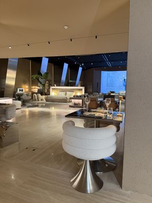 Furniture showroom (ex movie theater) behind the bar and restaurant   at Linfa da Visionnaire - Piazza Cavour in Milan