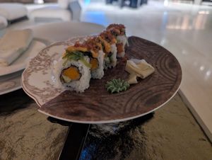 Hokkaido pumpkin sushi at Linfa da Visionnaire - Piazza Cavour in Milan