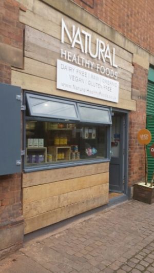 Outside at 100 Percent Vegan in Birmingham