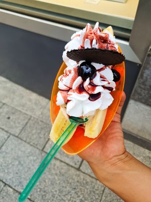 Banana at Eiscafe Benito in Wurzburg
