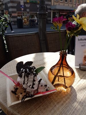 chocolate cup at Eiscafe Benito in Wurzburg