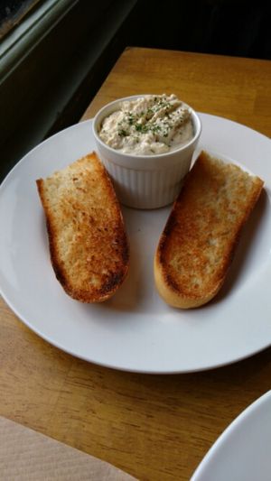 hummus side at Art Cafe in Oxford