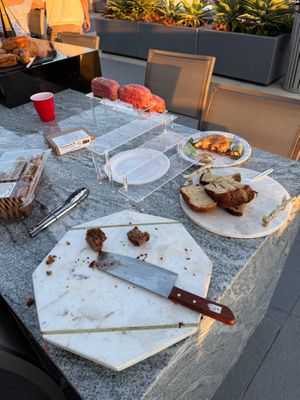 We had 12 of each loaf on each rack and display plate. this is the aftermath, absolutely enjoyed. at Crumbfounded - Sourdough Bakery in Costa Mesa