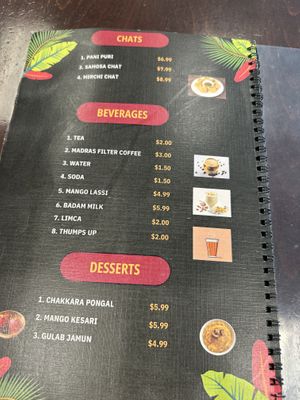 Menu 4  at Dosabytes in Franklin Park