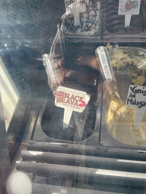 Black lava chocolate (ice cream)  at Pasticceria Fiorelli in Sperlonga