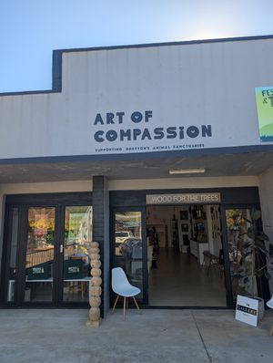 Entrance at Art of Compassion in Greyton