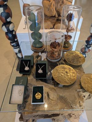 Pig jewelry! at Art of Compassion in Greyton