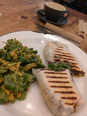 Breakfast burrito at Foodstory Cafe in Aberdeen