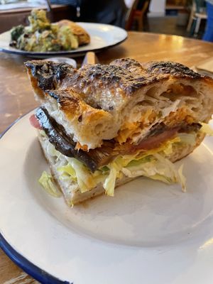 Spicy BLT focaccia  at Foodstory Cafe in Aberdeen