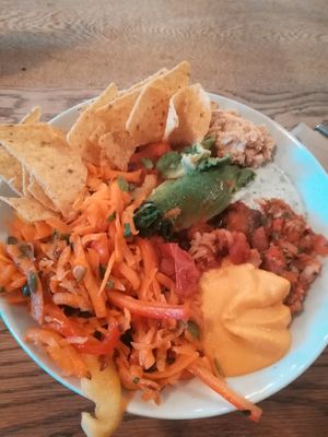 Vegan Mexican Buddha bowl at Foodstory Cafe in Aberdeen