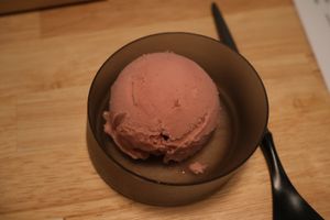 Strawberry gelato at JoGeSaYu in Hiroshima