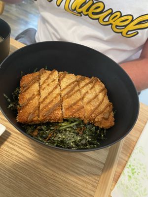 Katsu on rice  at JoGeSaYu in Hiroshima