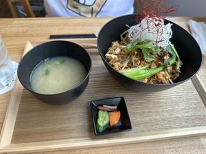 Ma Po Tofu and Ricee  at JoGeSaYu in Hiroshima