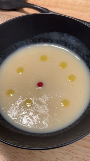 Very nice soup, part of the dinner set  at JoGeSaYu in Hiroshima