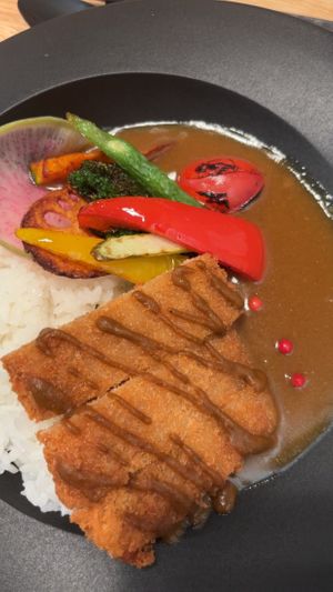 Katsu with veggies. Delicious, but small portions  at JoGeSaYu in Hiroshima