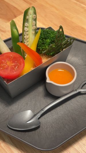 Potato salad, part of the set menu  at JoGeSaYu in Hiroshima