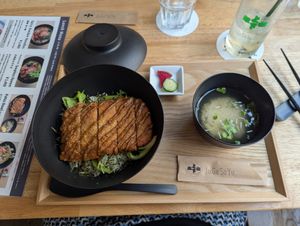 Katsu bowl at JoGeSaYu in Hiroshima