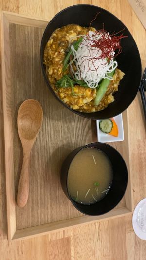 mapo tofu rice bowl   at JoGeSaYu in Hiroshima