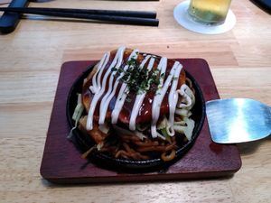 Okonomiyaki at JoGeSaYu in Hiroshima