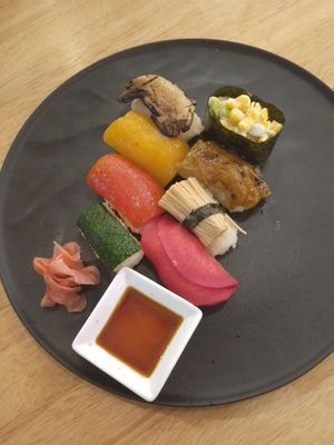 Sushi assortment at JoGeSaYu in Hiroshima