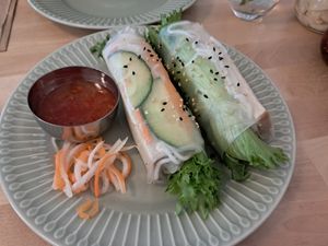 Summer rolls with sweet&sour sauce at Bistro DinDín in Tampere