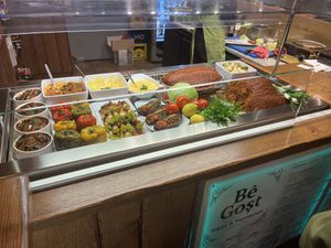 ratatouille on the very left, paprika dorma next to it  at Be Gost in Jena