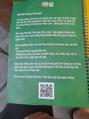 Menu notes at Xóm • Chay & cà phê in Ho Chi Minh City