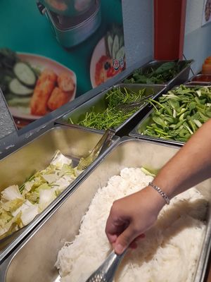 Ingredients for hotpot at Xóm • Chay & cà phê in Ho Chi Minh City