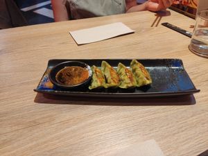 Gyozas de verduras at Buga Ramen Vitoria in Vitoria Gasteiz