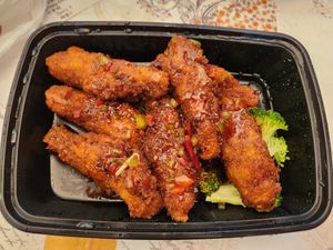 Crispy "chicken" at Veggie Life in Kirkland