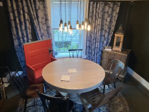 Interior seating  at Cellar Door Coffee Co in Garrettsville