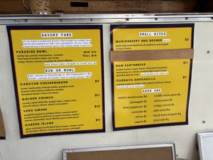 Food menu  at Euphoria Food Co  in Portland