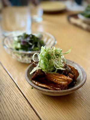 Kimchi Mushroomm  at Tonchin in Los Angeles