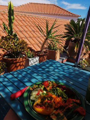 Vegan plate at House of Wonders in Cascais