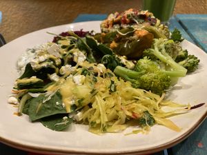 Vegetarian stuffed mushrooms  at House of Wonders in Cascais