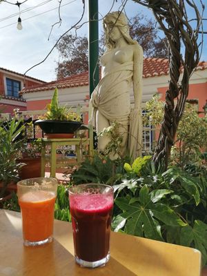 Os melhores sumos naturais (mandarina e beterraba) at House of Wonders in Cascais
