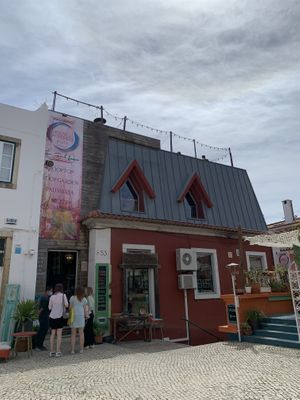 One of the entrances. We sat on the rooftop here    at House of Wonders in Cascais
