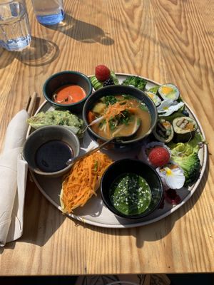 Vegan sushi plate  at House of Wonders in Cascais