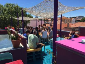 The terrace at House of Wonders in Cascais