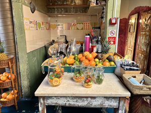 Juice crafting area.  at House of Wonders in Cascais