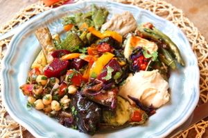 Food from buffet.  at House of Wonders in Cascais