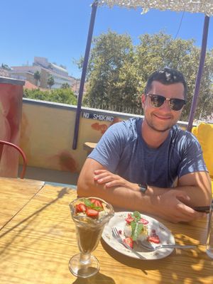 Chia pudding and coconut pudding for dessert  at House of Wonders in Cascais