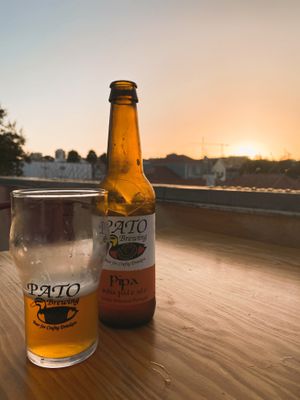 Sunset at the rooftop   at House of Wonders in Cascais