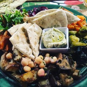 Mezze. Love the basil hummus! at House of Wonders in Cascais