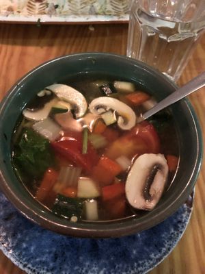 Tom Yum soup  at House of Wonders in Cascais