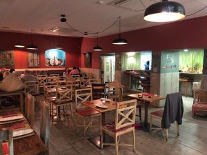 Indoor seating  at House of Wonders in Cascais