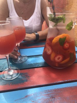 Rose sangria! at House of Wonders in Cascais